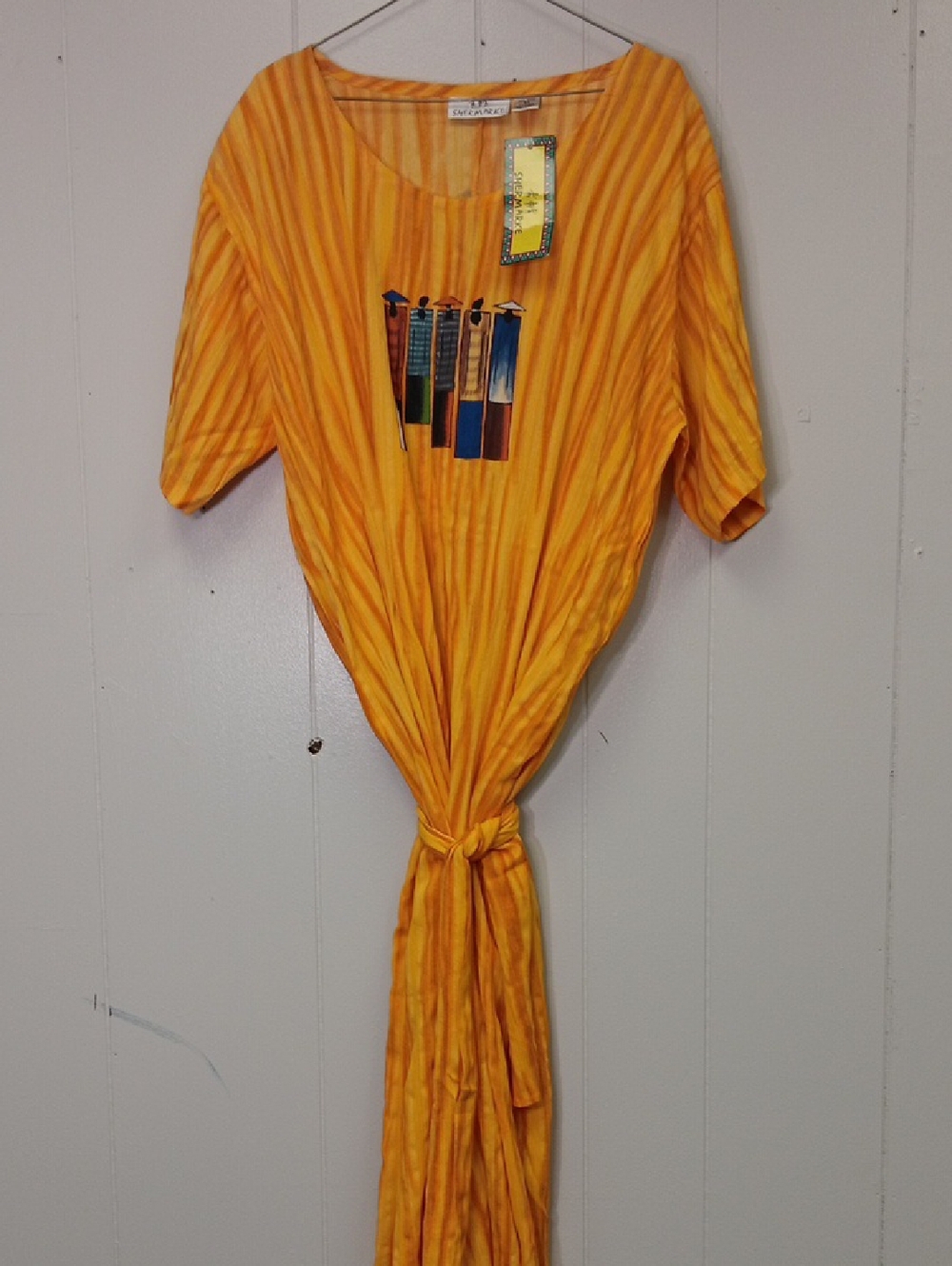 Bright Gold Maxi Dress with Front Knot